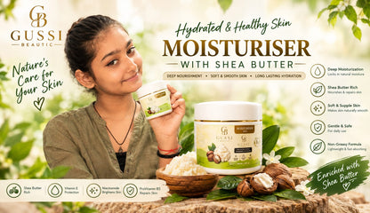 GUSSI Aqua MoisturIZer — Daily Hydration for Dry Skin with Vitamin B5 &amp; Shea Butter, 100ML